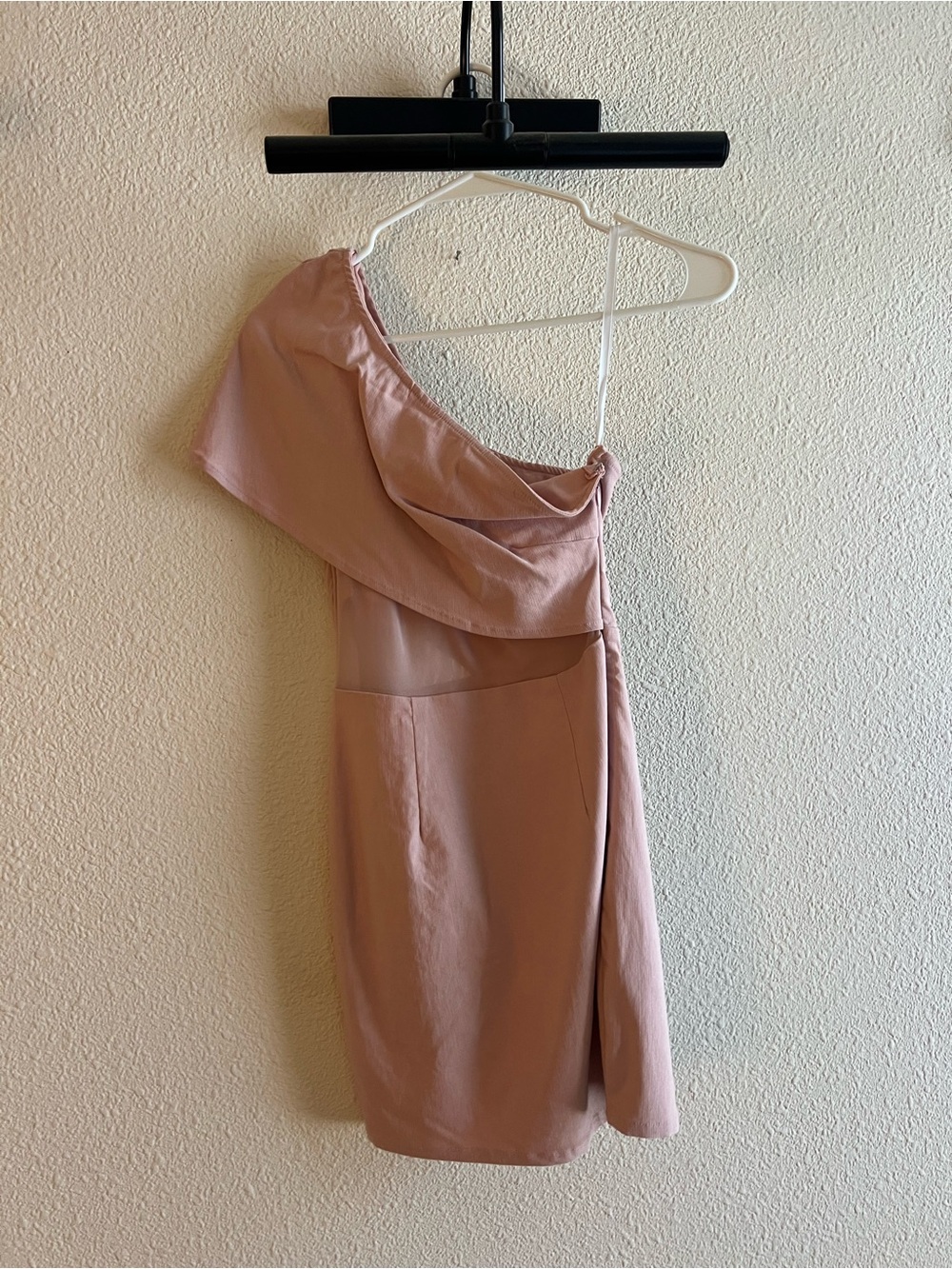 superdown One-Shoulder Light Pink Bodycon Dress - Picture 4 of 5